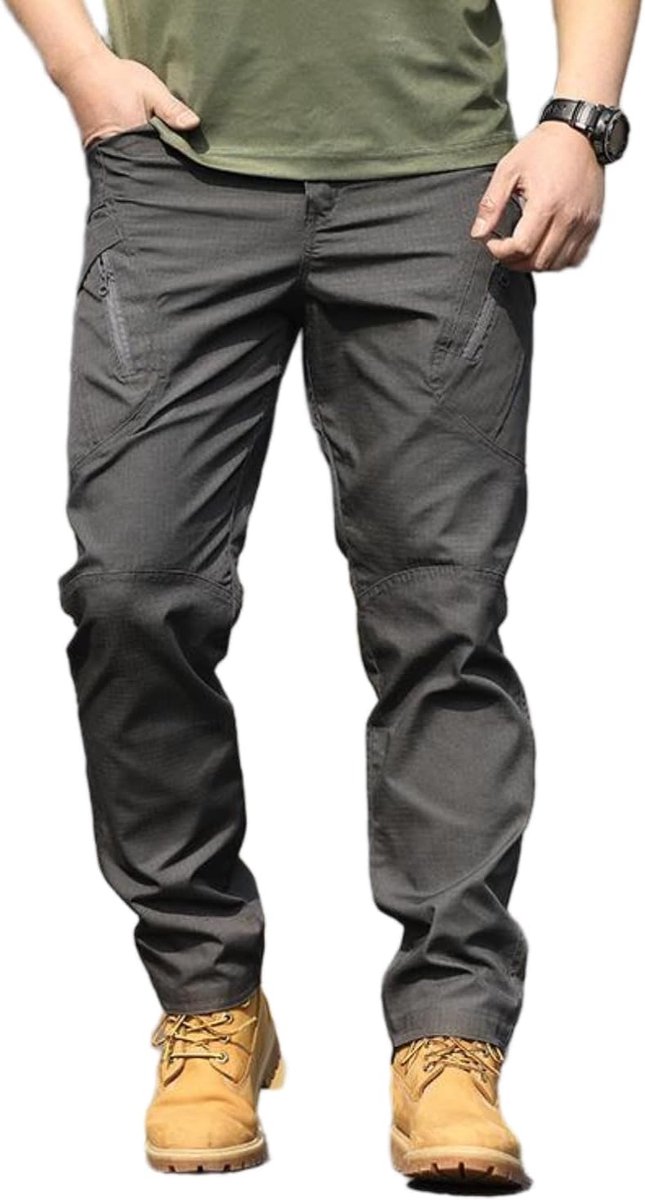 Cargobroek voor heren, meerdere zakken, ritssluiting, dun, gevechtsbroek, waterdicht, militaire broek, tactisch