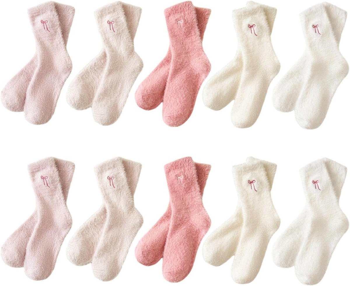 Sokken, Herfst En Winter Mink Fluweel Vrouwen Sokken, Verdikte Warme En Antislip, Comfortabele En Schattige Home Sokken, Geschikt Voor Slapen Scènes.