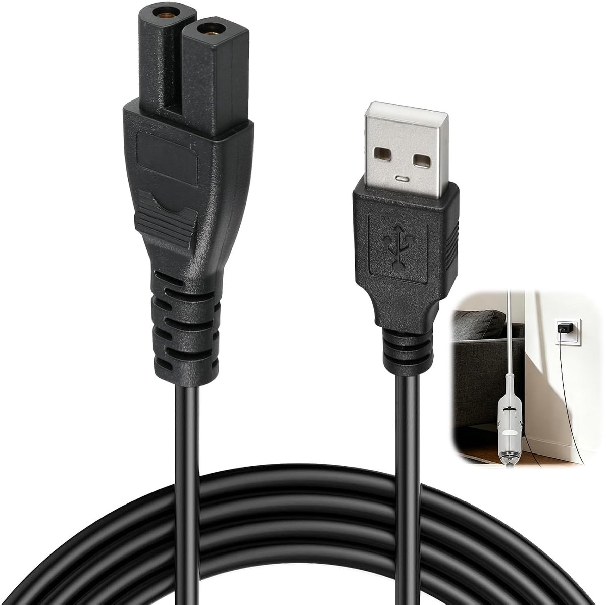 5 V USB-oplaadkabel compatibel met Intex 28620 28620NP 28626 ZR100, oplaadkabel voor Intex stofzuiger Pscine, onderwater draagbare reservestofzuiger