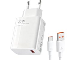 33 W oplader voor xiaomi met 6A oplaadkabel 1M voor Xiaomi 15 Pro 15 14 13 12 13 Lite 12S Ultra 11T Redmi Note 14 13 12 Poco F5 Pro Poco x7 pro X6 X5, Chargeur Rapide voor Redmi 33w mobiele telefoon