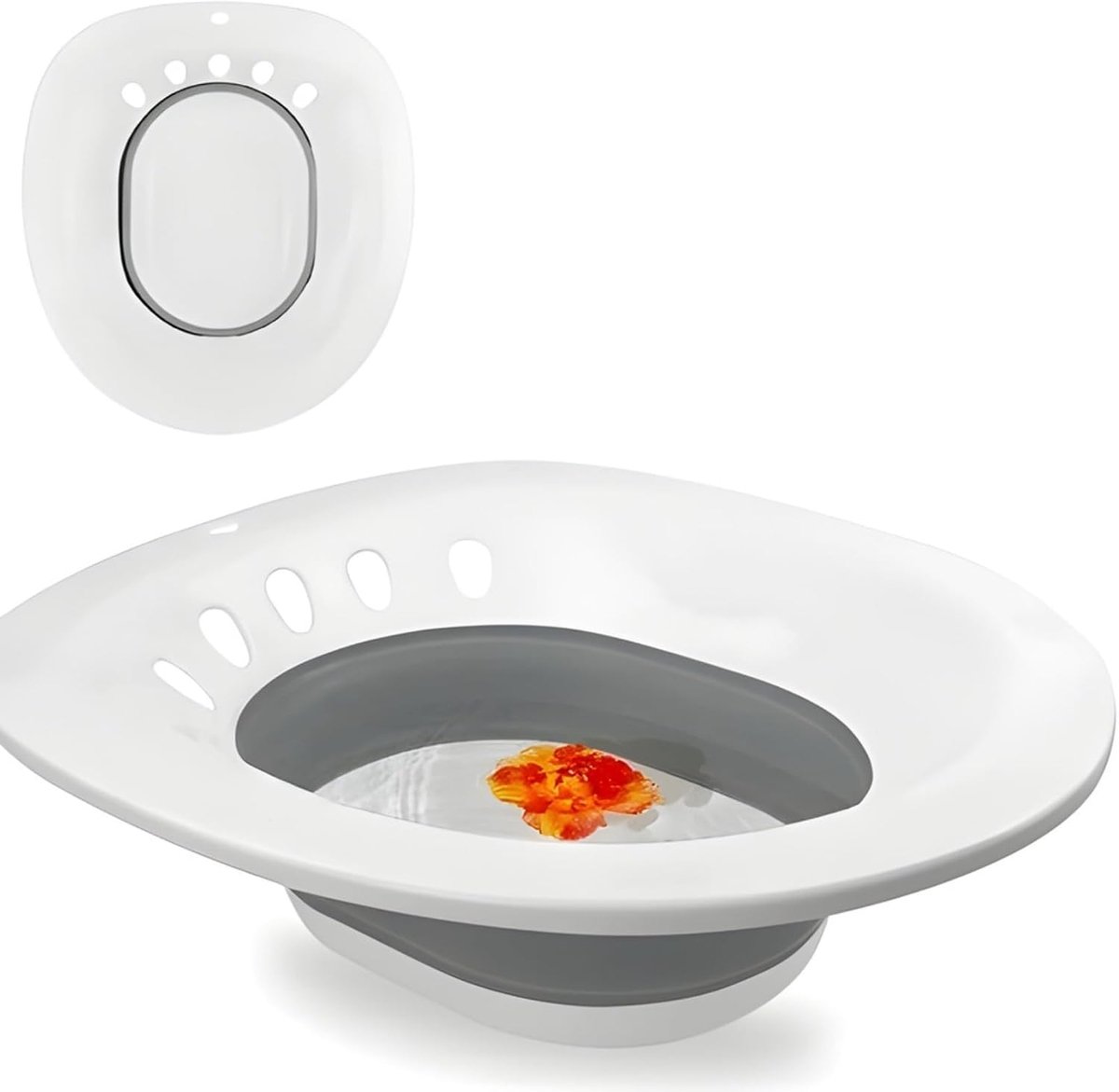 Zitbad/bidet voor toilet, zitbad-basis, aambeien, bidet, draagbaar, voor volwassenen, ontlasting na de bevalling, verlichting van perineum, zwangere vrouwen en ouderen