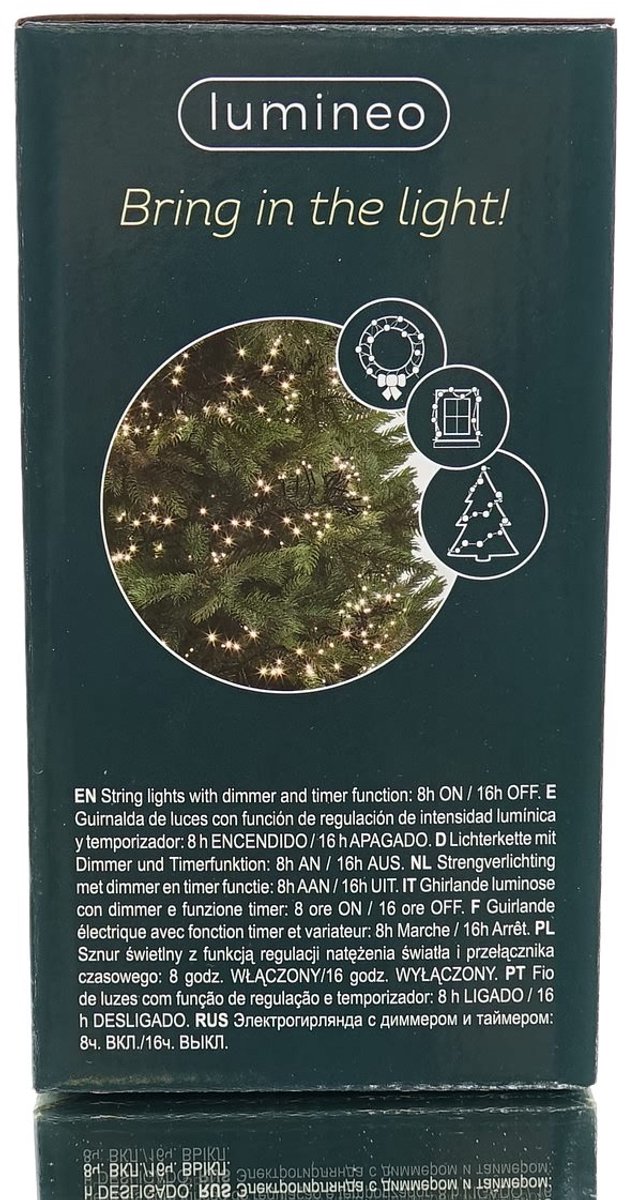 Lumineo Clusterverlichting - warm wit - 768 leds - 700 cm - kerstverlichting – foto 2