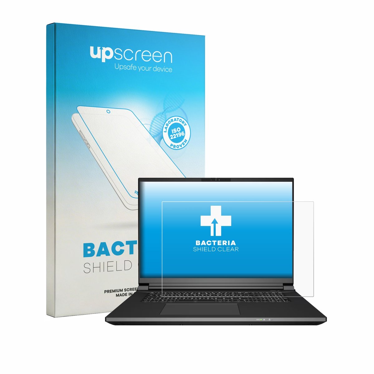 upscreen - Screenprotector voor Schenker KEY 18 Pro E25 - Folie Beschermfolie transparant antibacterieel