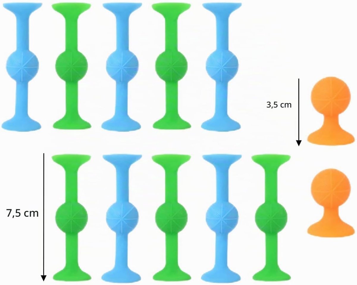12 stuks Pop-Darts, Speelgoed met Zuignap, Dartwerpspel, Zuiger, Speelgoed voor Kinderen, Hand-Oogcoördinatie, Ruimtelijk Bewustzijn, Creativiteit, Regenboog, Veelkleurig