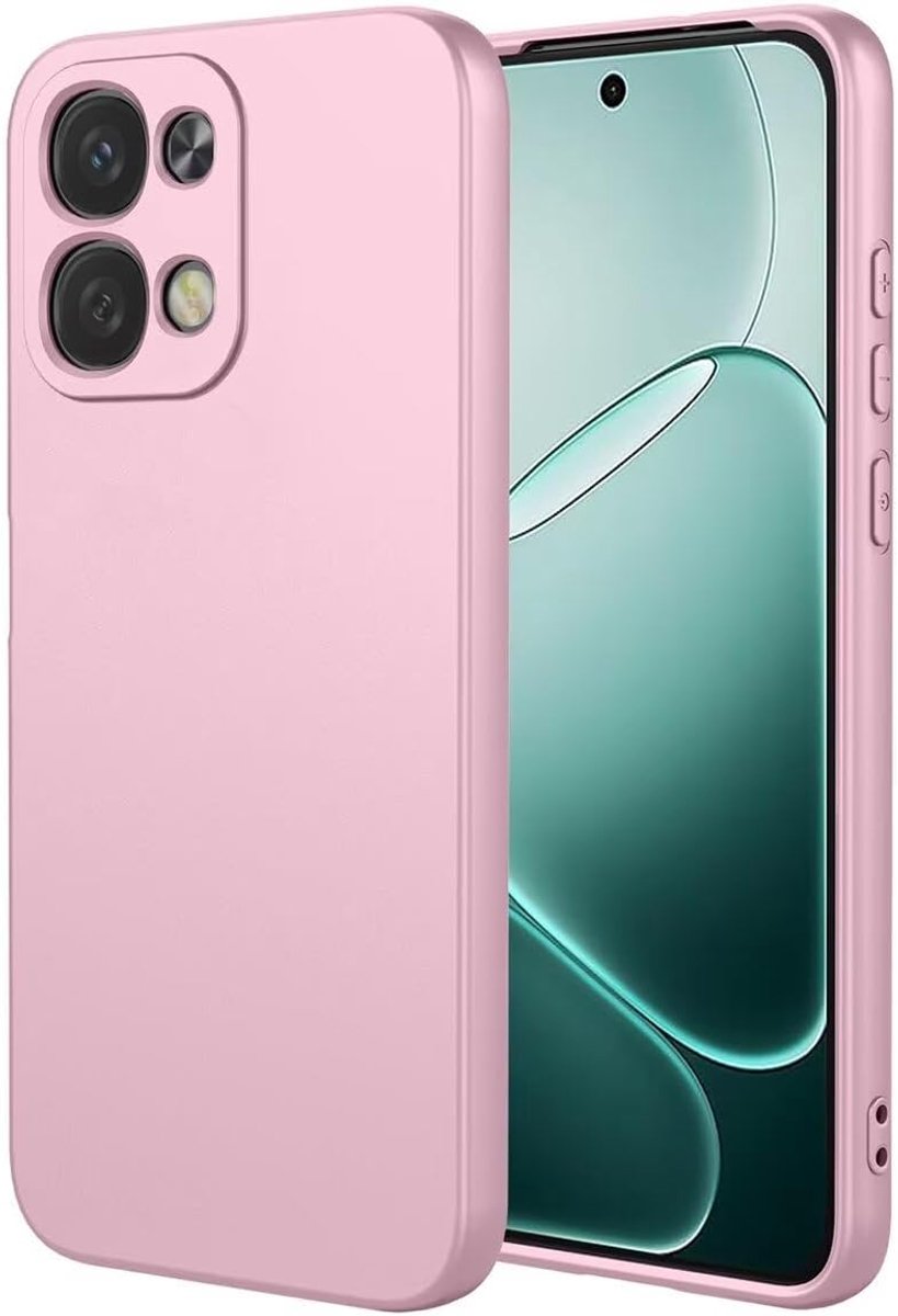 Hoesje voor Oppo A6 Pro 5G/4G, met Camera Zachte TPU Siliconen Beschermhoes met Schokbestendige Bumper - Roze