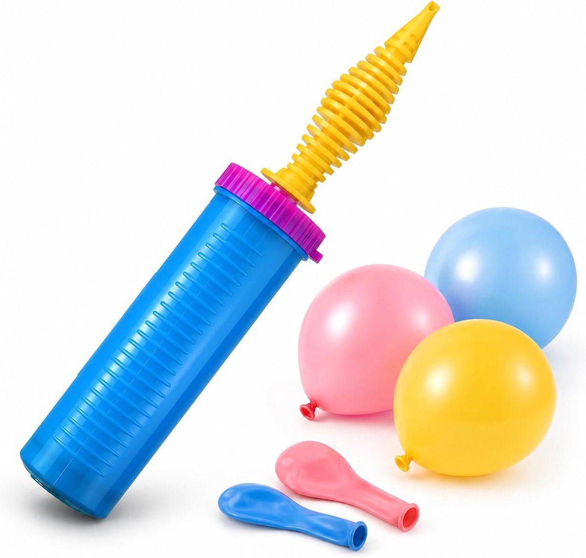 1 stuks ballonpomp, ballonpomp, luchtpomp, ballonpomp, ballonpomp, handgehouden 2-weg dubbele actie, dubbele hub ballonpomp voor bruiloft, verjaardag, ballonnen, feestdecoraties