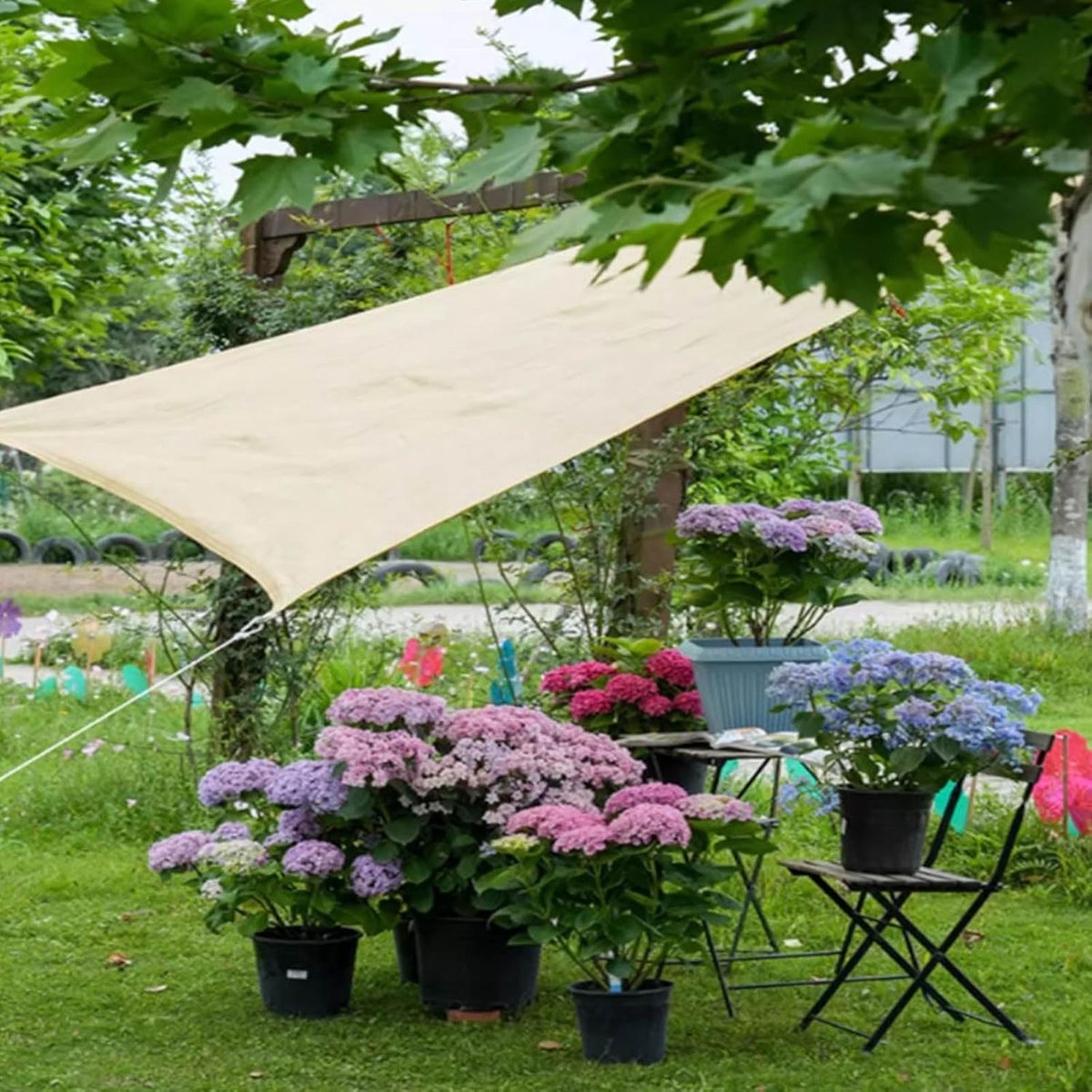 Schattiernetz Wärmeisolierendes Schattiernetz UV Schattierungsnetz Für Gewächshaus Einfach Zu Befestigen des Polyethylen-Schattentuch Für Garten,Pergola,Gewächshaus,Outdoor(7x8m)