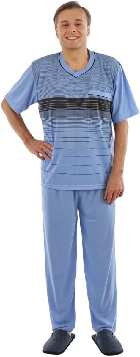 Pyjama voor heren, korte mouwen en lange mouwen, maat M tot XXXL