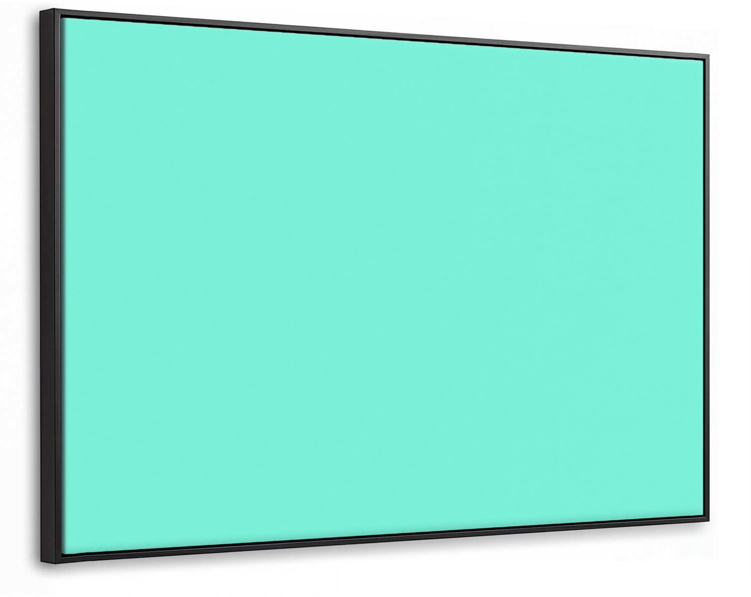 Canvas Schilderij met Baklijst XXL Canvas Schilderij met Baklijst 150x100cm - Electric - Cyan - Turkoois - Muurdecoratie woonkamer - Slaapkamer decoratie - Kamer accessoires - Schilderijen op canvas met lijst groot