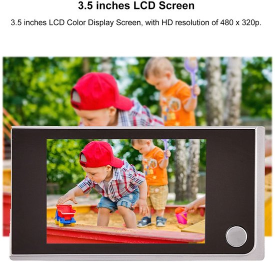 Digitale deurkijker - 3,5 inch LCD-scherm - 720P HD — afbeelding 3