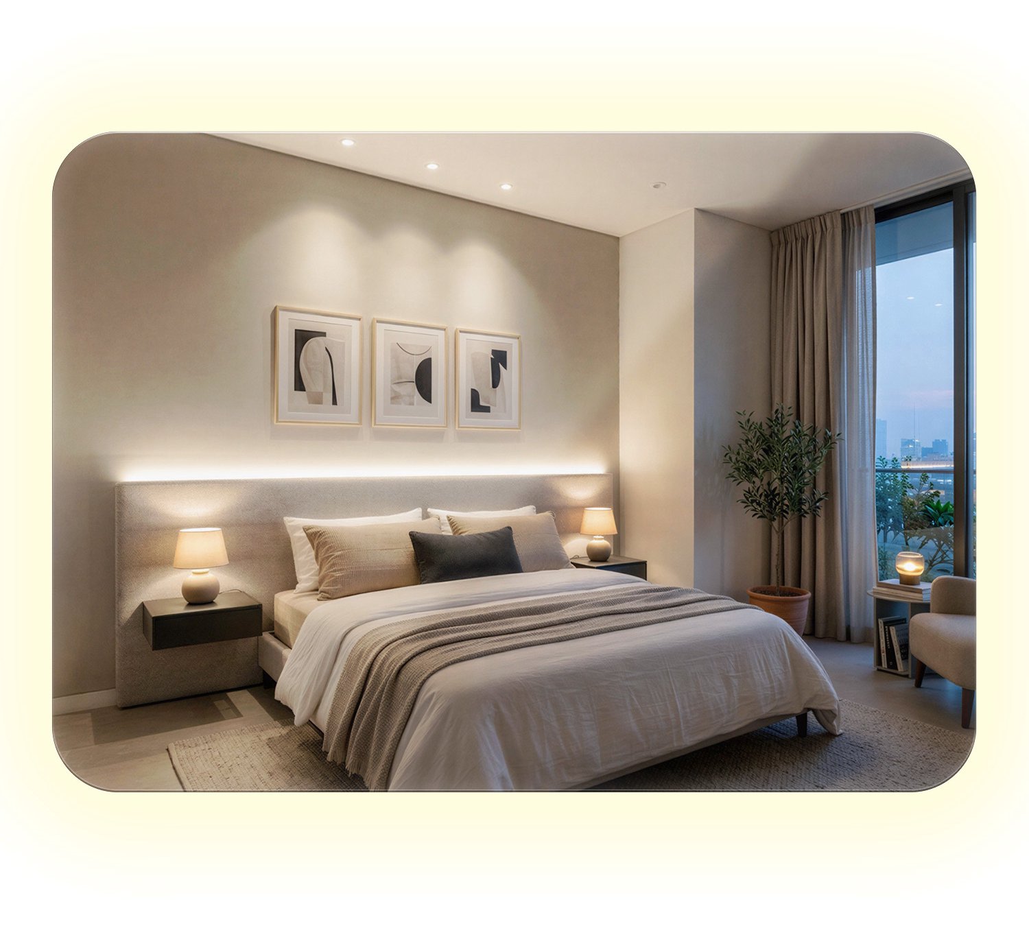 WallMuralia Rechthoekige wandspiegel met afgeronde hoeken - 50x70 cm - Neutraal LED licht - Badkamerspiegel met verlichting - Scandinavisch Spiegel - Toiletspiegel Met Licht Neutraal licht