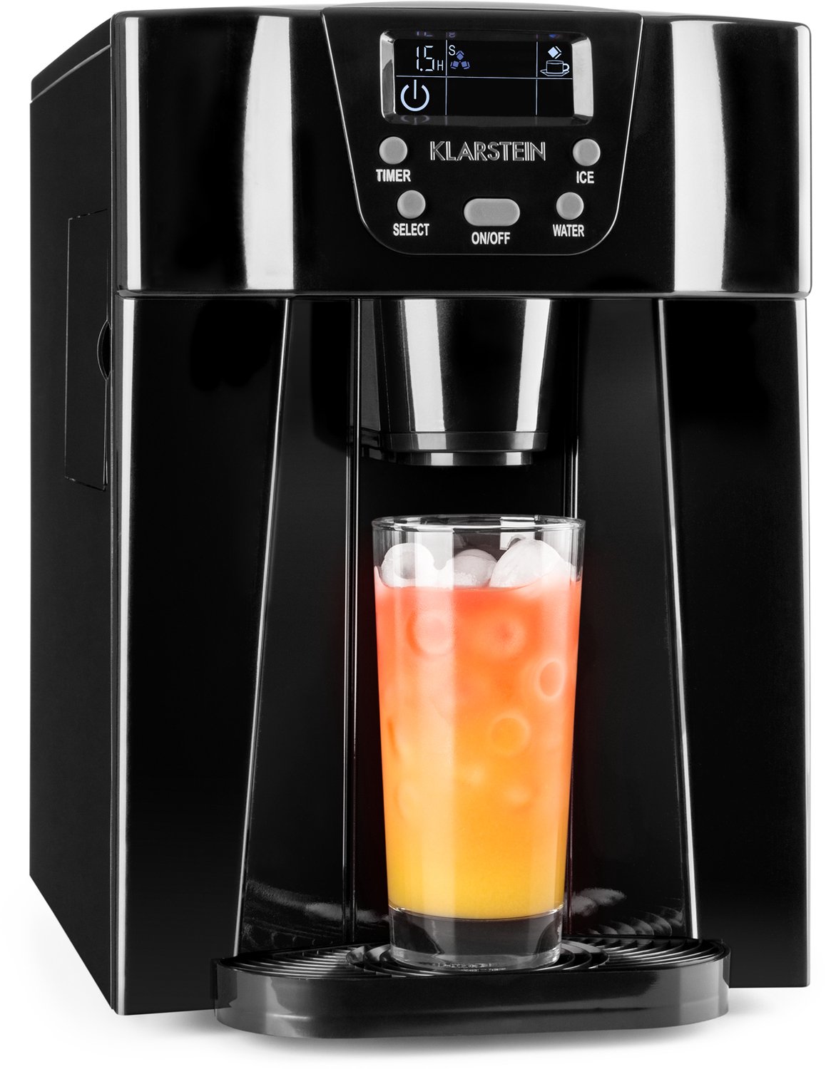 Bol.com Klarstein IJsblokjesmachine Ice Volcano 2G - Voor het maken van ijsblokjes - 12 kg per dag - Met ledverlichting - 2 lite... aanbieding