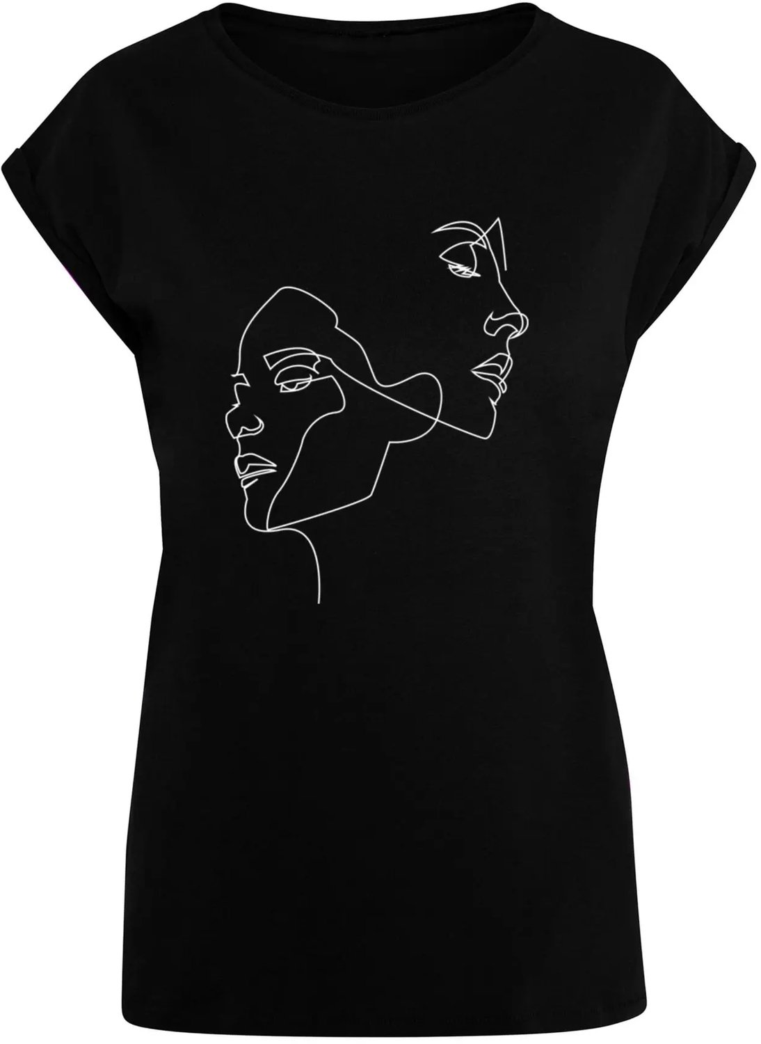 T-shirt dames Mister Tee One Line Zwart
