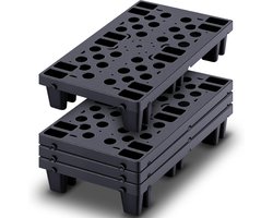 Kunststof pallets - 4 stuks - 50 x 30 x 10 cm - HDPE