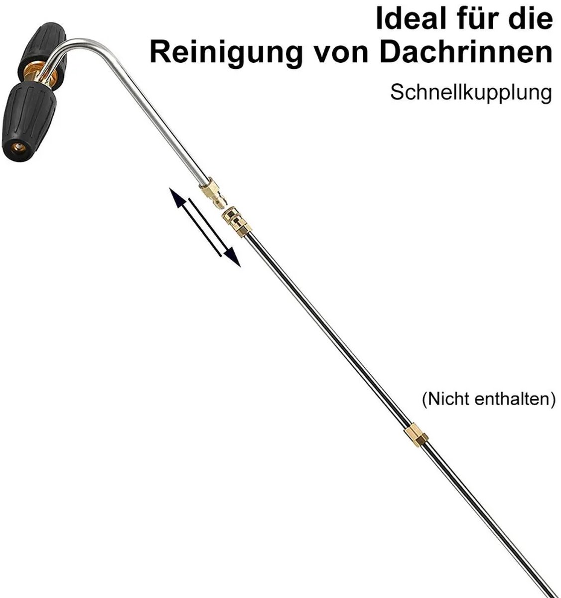 Accessoires Geschikt voor hogedrukreinigers, opzetstukken Geschikt voor twee roterende turbinesproeiers, 1/4-inch snelkoppelingen.