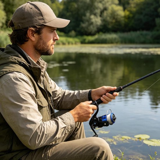 Mini compacte baitcasting spincast - spinvisserij-reel, voor alle seizoenen forel, baars, crappie, meerval, surfen, baitcasting — afbeelding 2