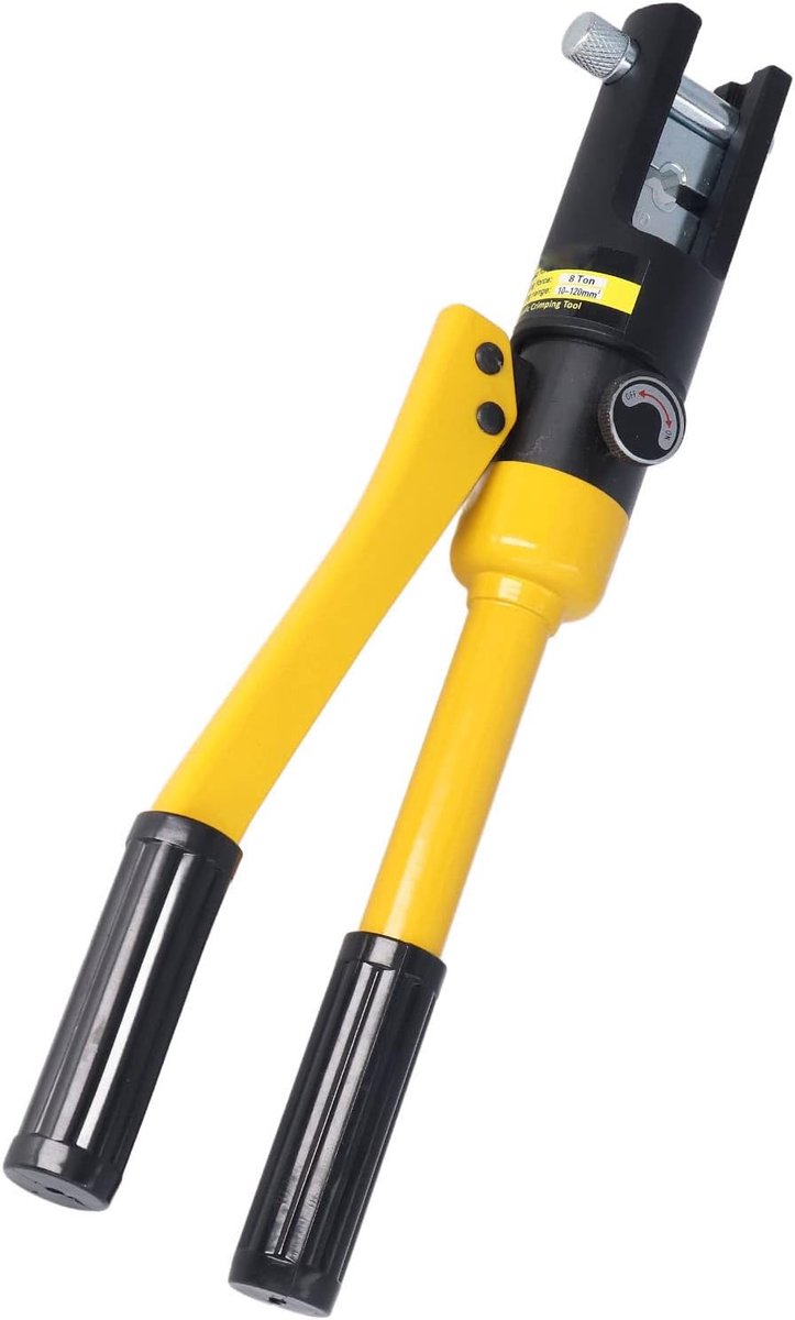Krimpgereedschapsset voor draad met hoge krimpgraad voor professionele krimpgereedschap, 8T, 10-120 mm², voor elektriciens, staalmateriaal