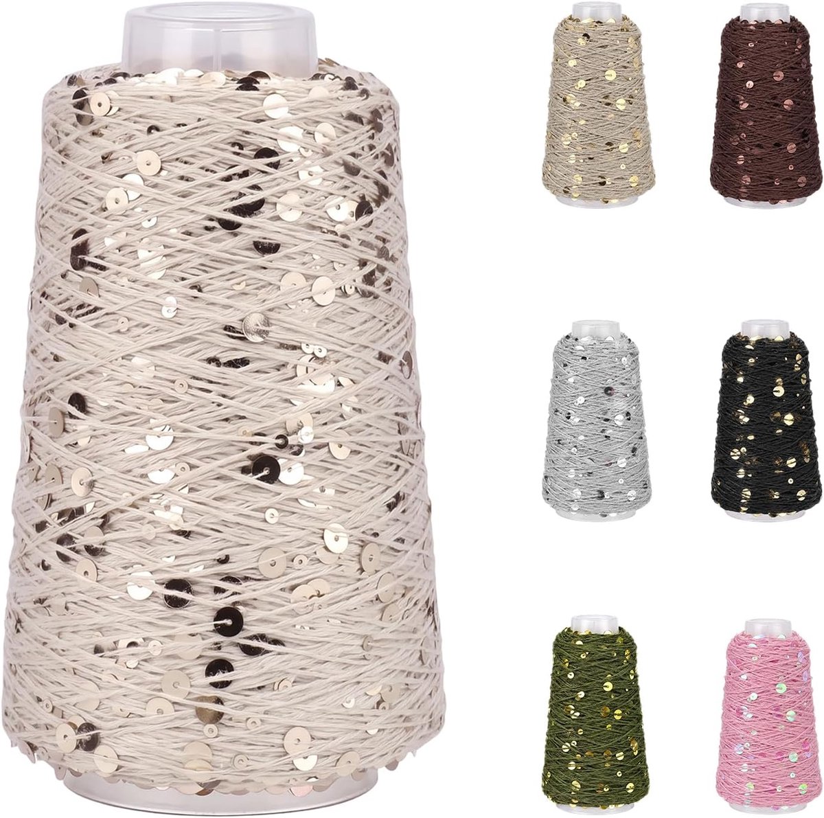 Glittergaren 250 g 1010 m, katoen, huidskleur 40#