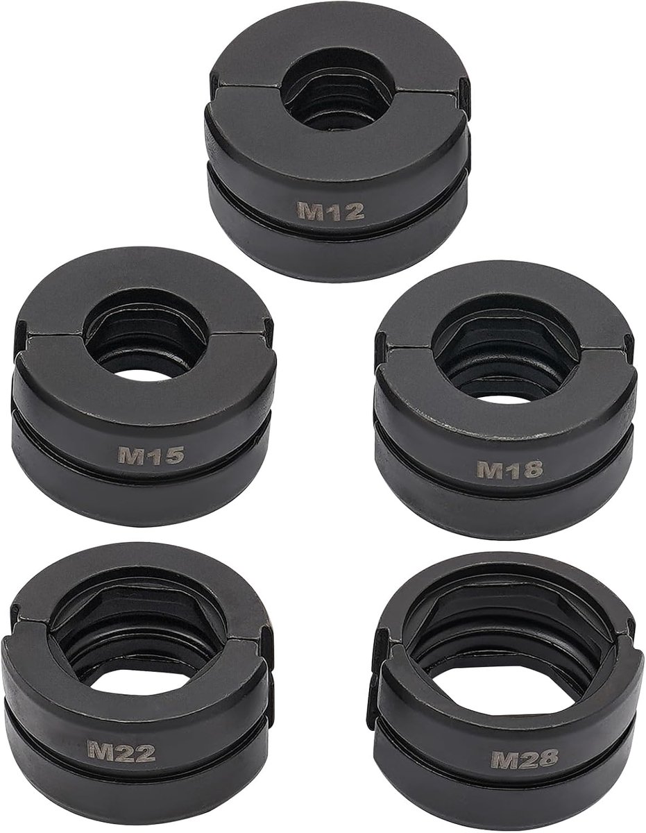12-28 mm, Cr40, 5-delig, voor buisperstang, zwart