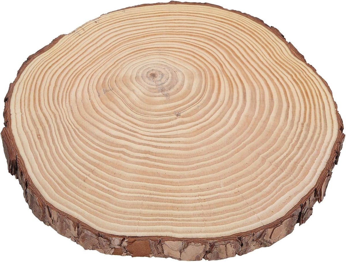 Onafgewerkt hout Rondes Cirkels Ornamenten Houten ornamenten voor ambachten Voor doe-het-zelf ambachten en decor Grenenhout Onregelmatige vorm (22.5 * 23)