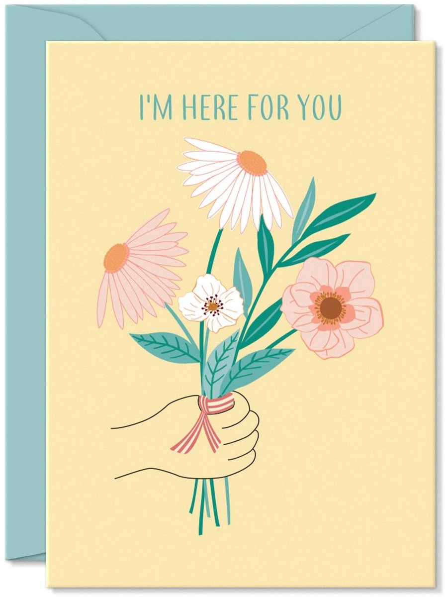 Elegante Condoleancekaart - Bloemendesign - 5" x 7"