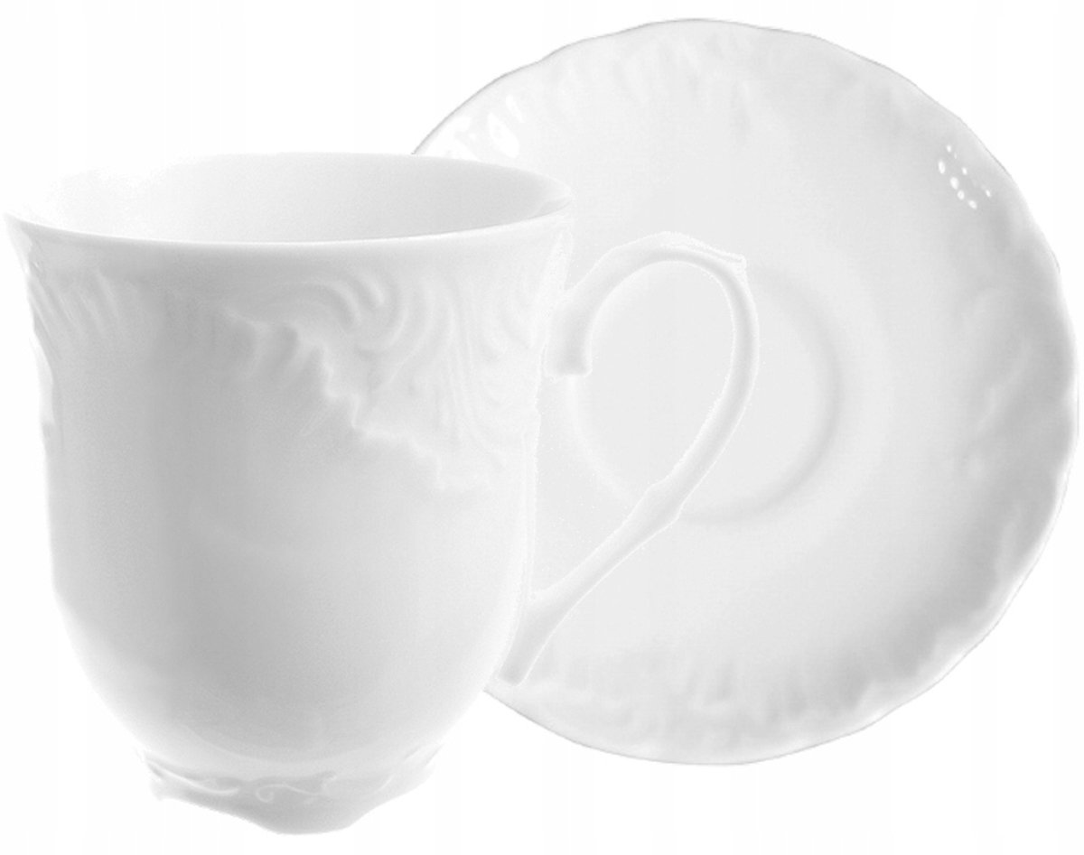 Porseleinen Mok met Schotel 300ml - Maria Rococo