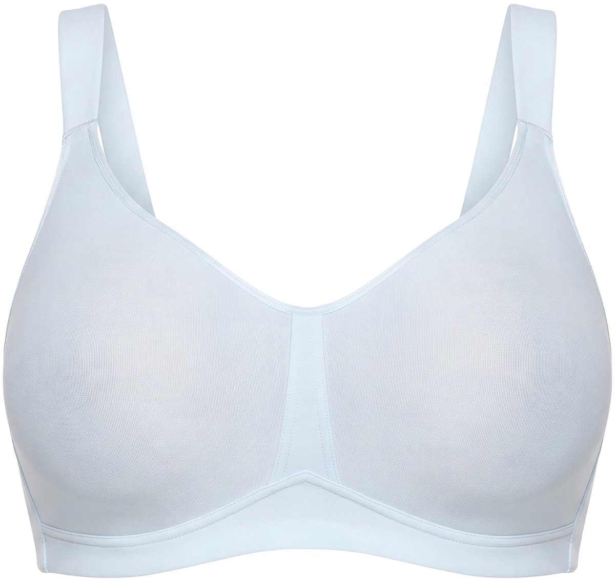 Ulla Popken - Dames - Beha spacer-cups zonder beugel microvezel - Ijszeeblauw - Maat 95D