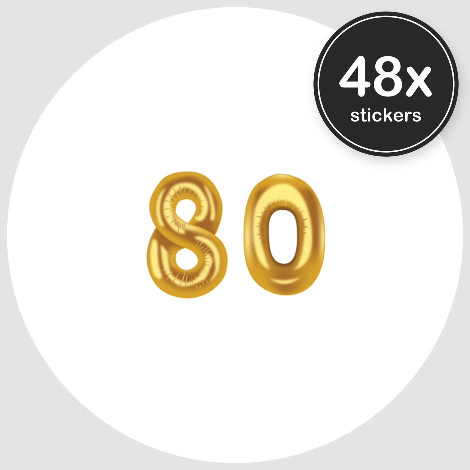 Sluitstickers Verjaardag - 48 stuks - Rond 30 mm - Verjaardag Stickers - Sluitzegel Uitnodiging - Design 027