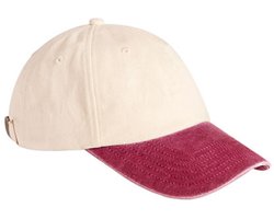 Beechfield - Contrast Peak Low Profile Vintage Cap - Natural - One Size