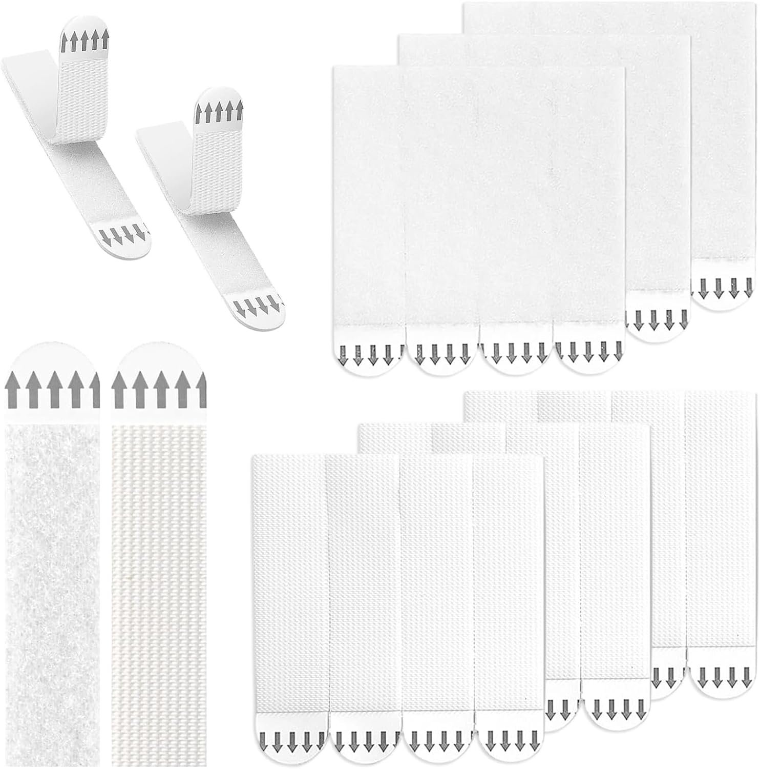 Plakstrips 19 x 92 mm - 12 paar nagelstickers - dubbelzijdig plakband - eenvoudig te verwijderen - m-winkel