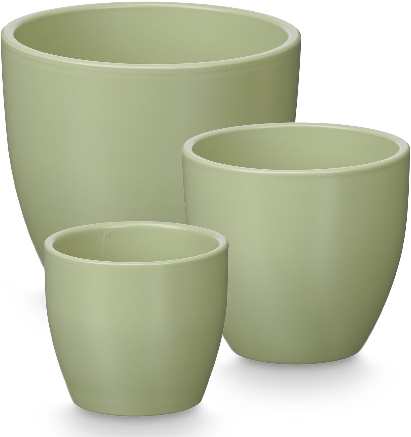 IBERGARDEN - Bloempot - Set van ronde potten Ø 14, 17, 22 cm - mint