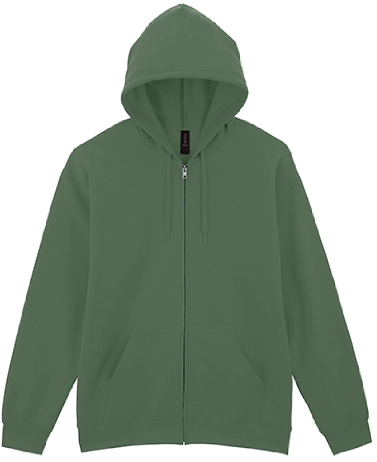 Gildan Softstyle® Midweight Fleece Adult Full Zip Hooded Sweatshirt Military Groen
