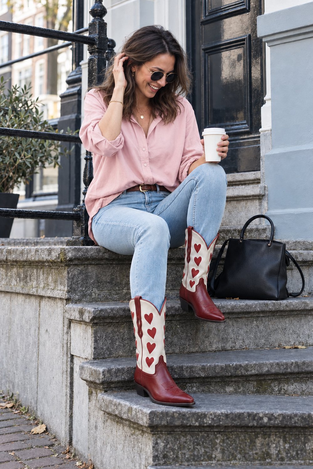 Bootstock Hearts – Dames Cowboylaarzen – Rood