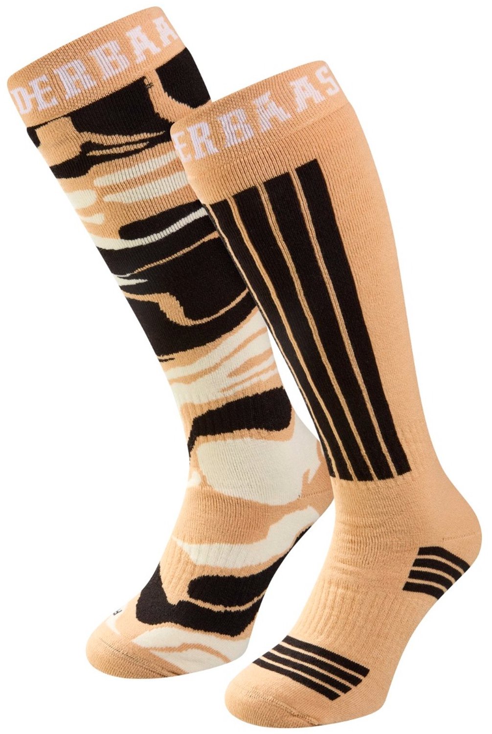 Poederbaas Dames Skisokken 2 Paar Sand Multi Beige