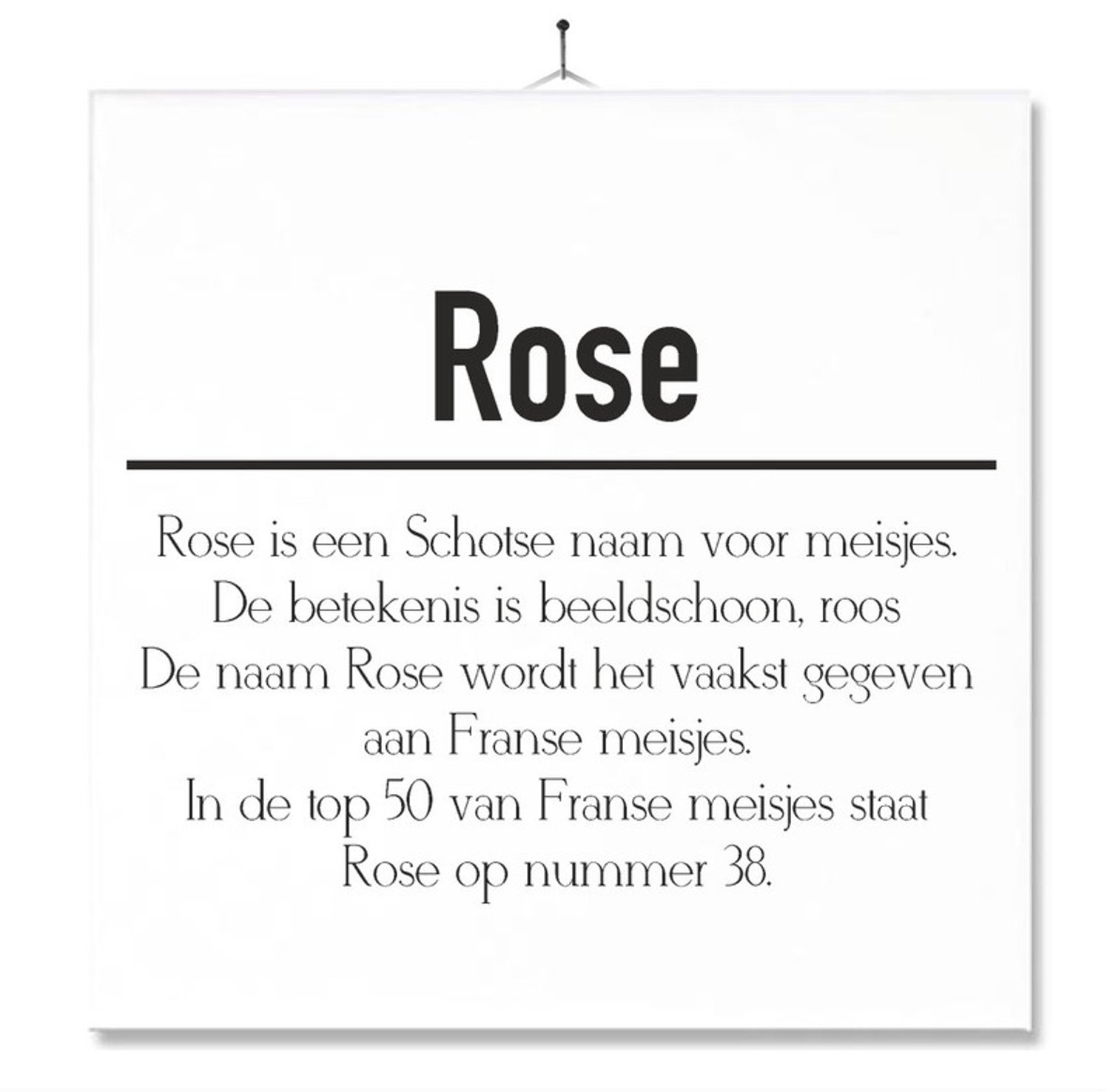 MC Living Tegel Met Opdruk | Betekenis | Kado | Cadeau | Met Naam - Rose Multi-Color