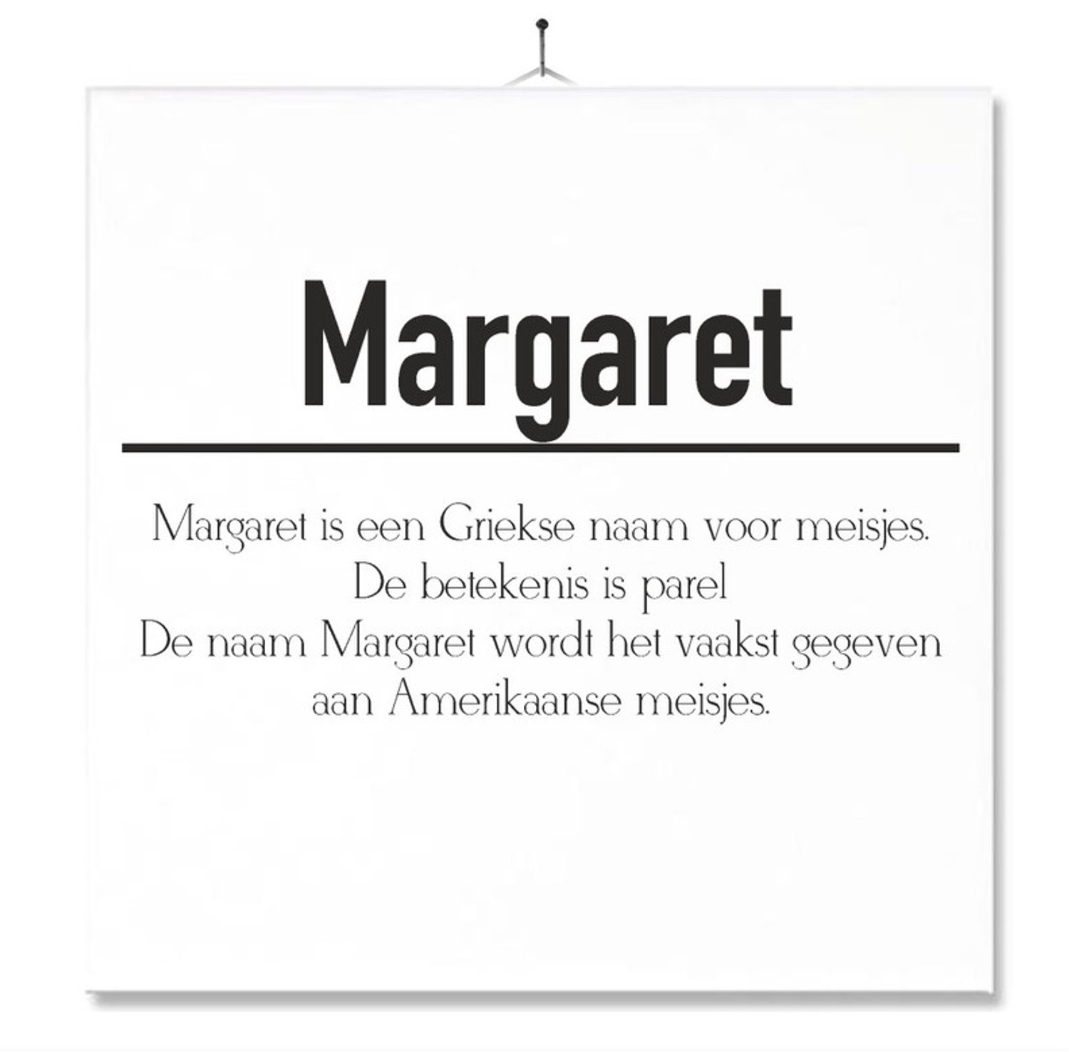MC Living Tegel Met Opdruk | Betekenis | Kado | Cadeau | Met Naam - Margaret Multi-Color