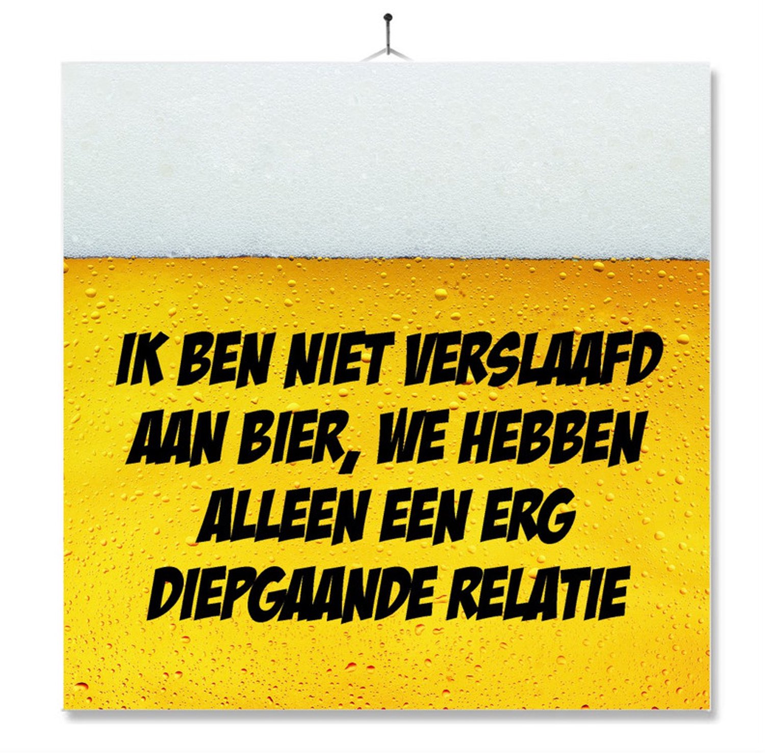 MC Living Tegel Met Opdruk | Grappig | Humor | Verjaardag kado | Ik ben niet verslaafd aan bier Multi-Color