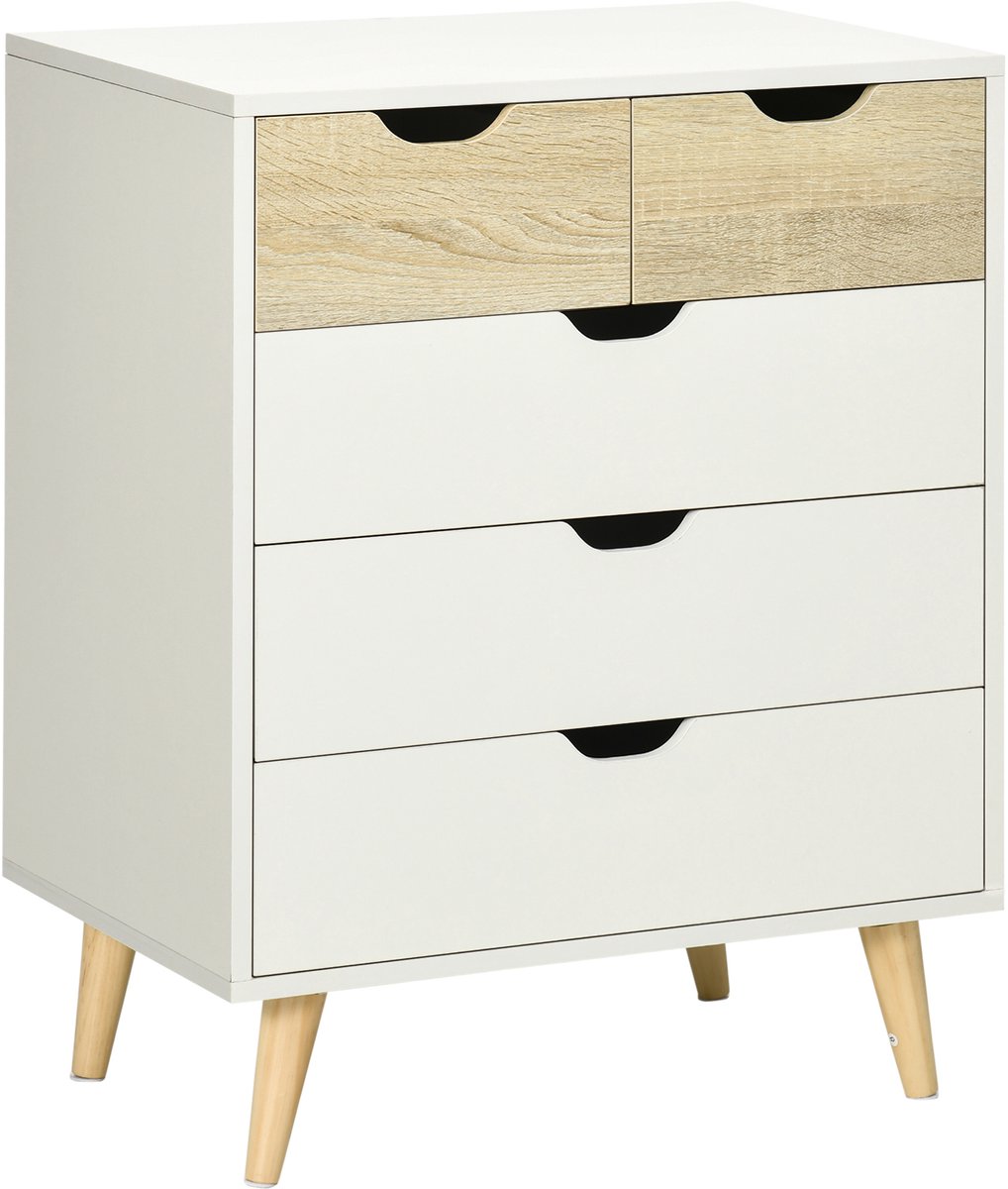 HOMCOM Ladekast - Spaanplaat - 60x40x77,5cm - Wit
