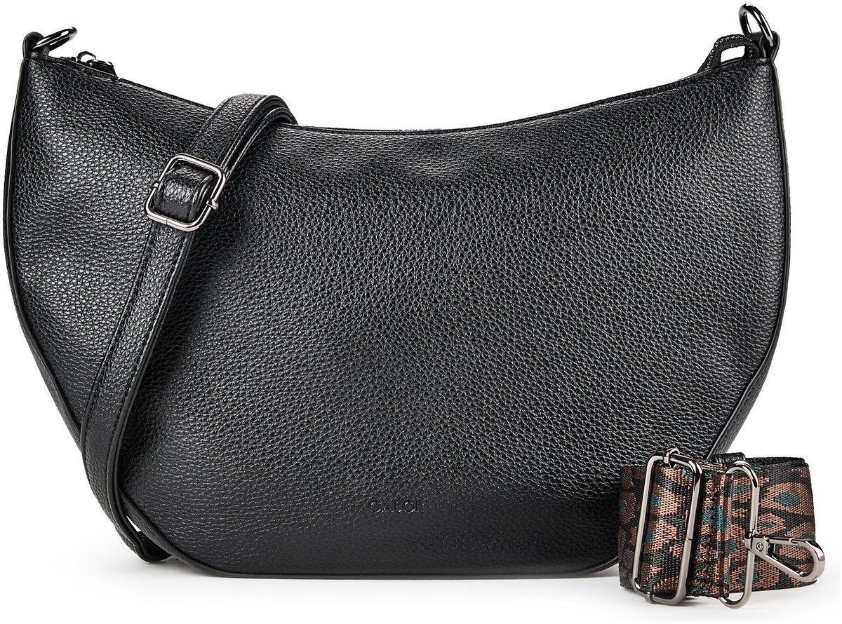 Gabor schoudertas Linda Cross Bag Leo Black zwart