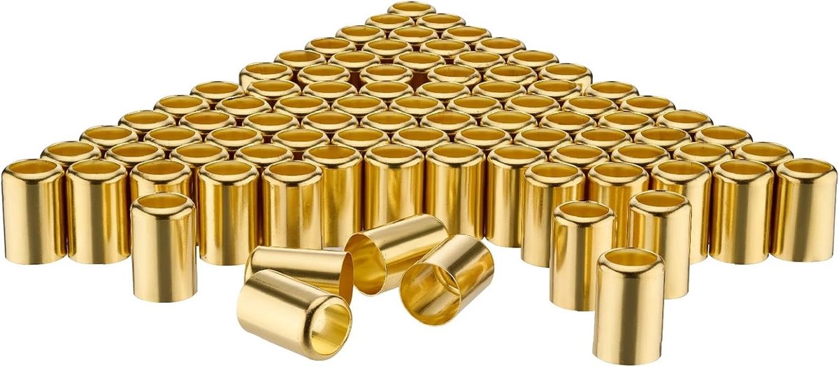 Reparatieset met 100 stuks messing slanghulzen voor duurzame verbindingen en lekkagepreventie