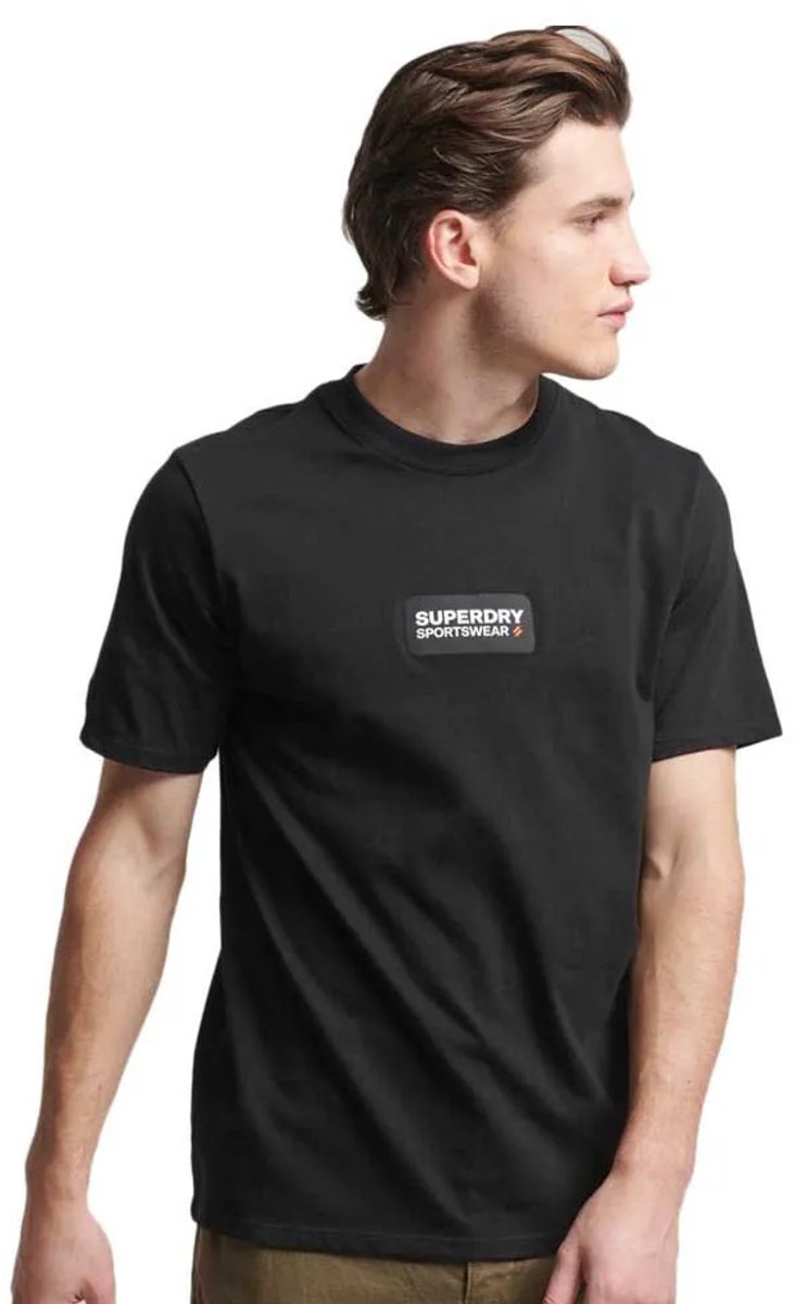 Superdry Code Tech Graphic Loose T-shirt Met Korte Mouwen L Man Zwart