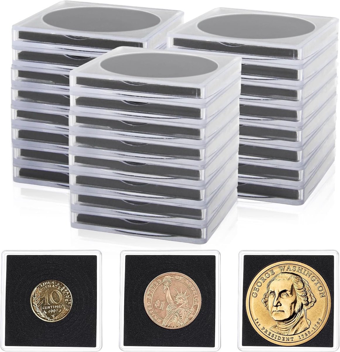 Coin Capsules voor Muntverzamelaars - 30 Stuks in 5 Maten voor 20/25/30/35/40 mm - Ideaal voor Muntdisplay en Bescherming