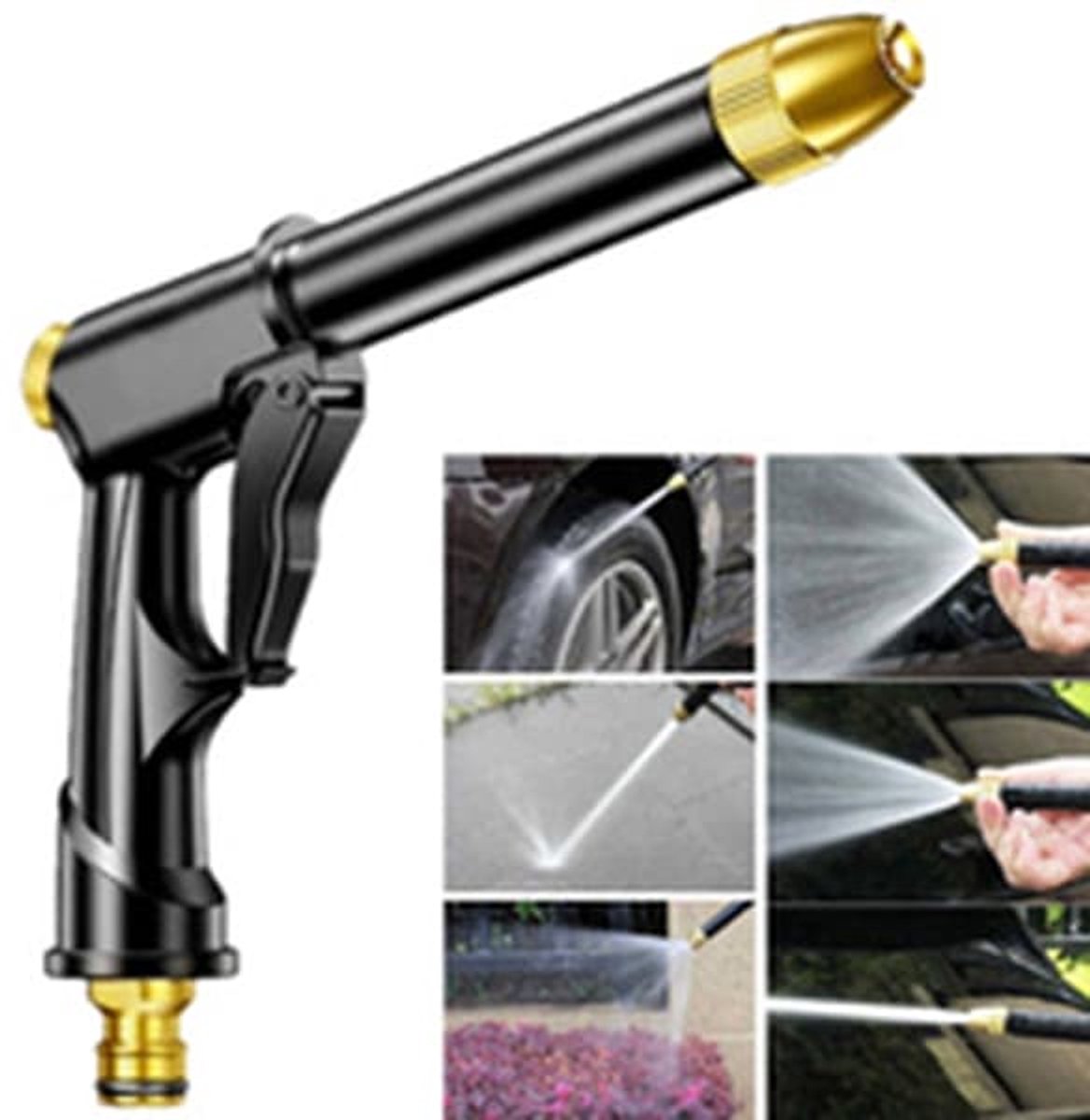 Hogedruk waterslang Geschikt voor huishoudelijk gebruik, telescopische tuinsproeier, waterpistool Geschikt voor autowassen