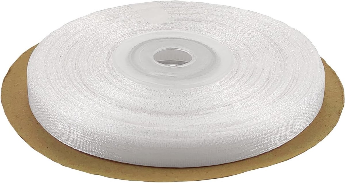 Decoratieve Strik 6 mm x 32 m Wit - Organza, Chiffon en Cadeau Ribbons voor DIY, Bruiloft en Feestdecoratie