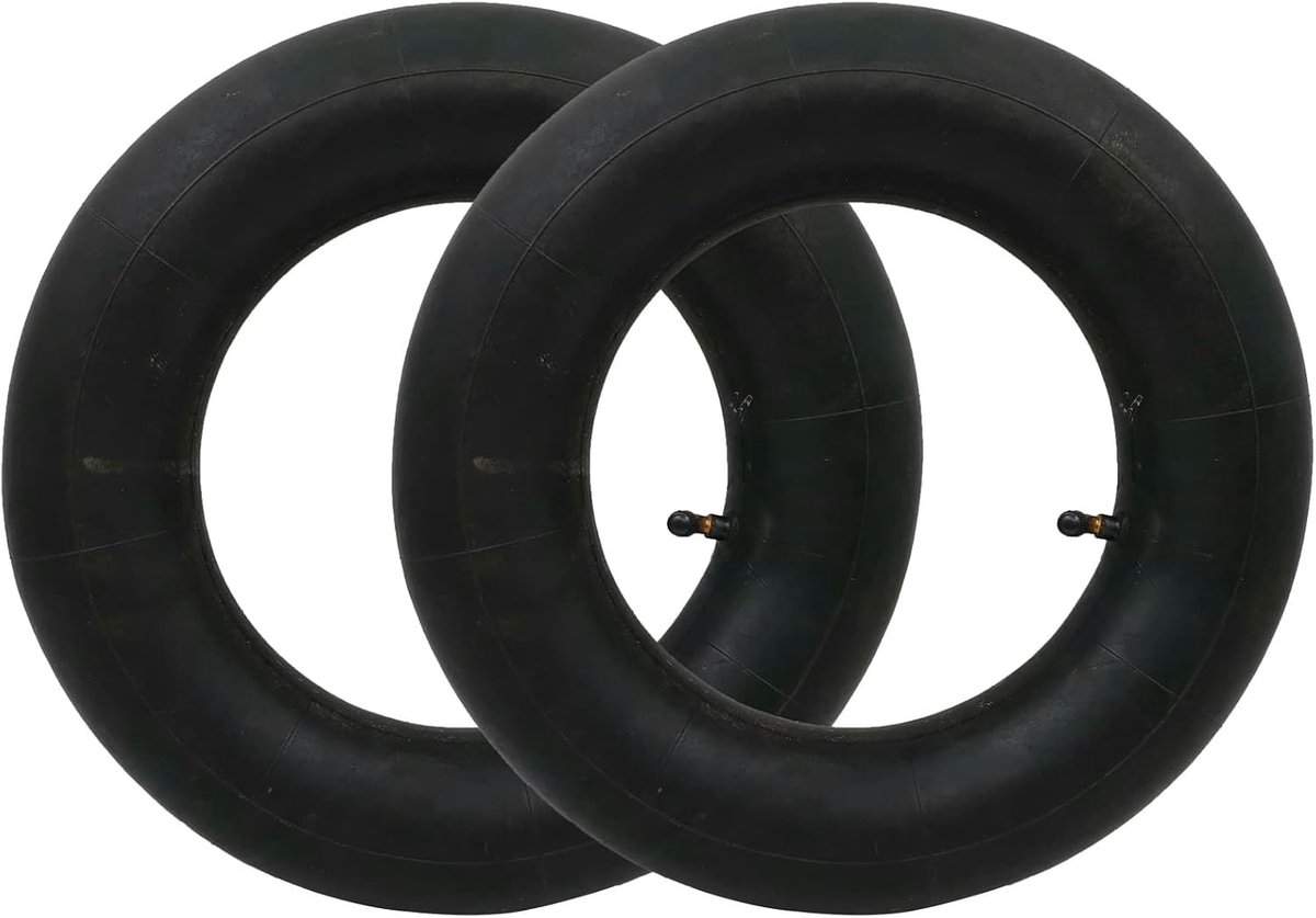 Kruiwagenband - Zwart - 3,50-8 inch - Rubberen Binnenband met TR-87 Gebogen Ventiel - Voor Kruiwagens en Tuingereedschap