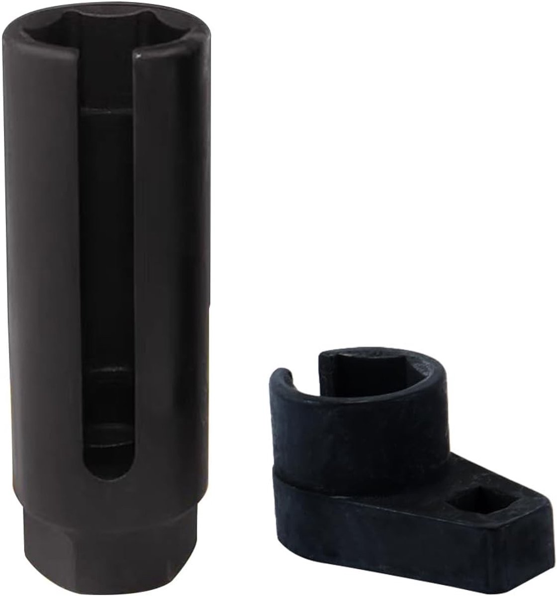Oxygen Sensor Caps Set - 2-delige Set voor Lambda Sonde Verwijdering, 22 mm 6-Punt Cr-Mo Staal, Geschikt voor 3/8 en 1/2 Aandrijving, Professioneel Gereedschap