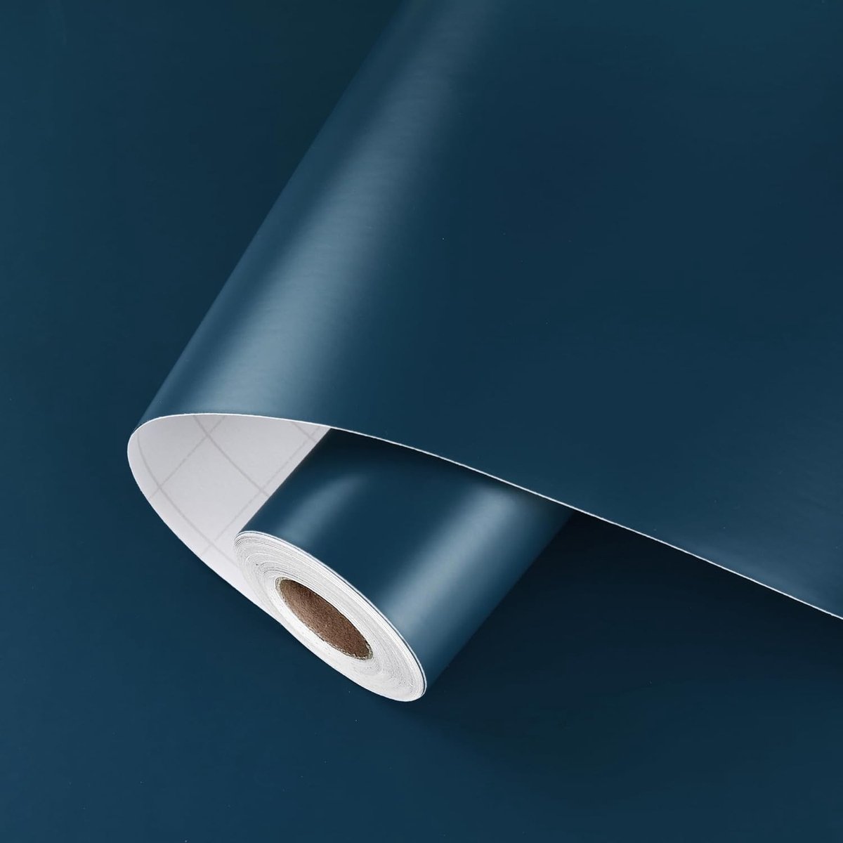 Donkerblauwe zelfklevende wanddecoratie voor woonkamer en slaapkamer - Vinylbehang voor keukenkasten, werkbladen en meubels - 40cm x 200cm