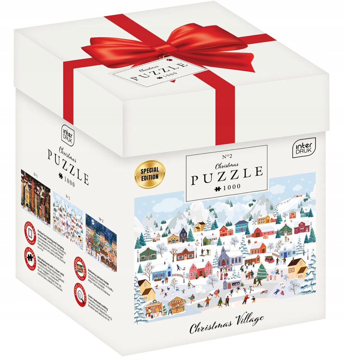 Kerstpuzzel 1000 stukjes - Magisch Dorp in Cadeaubox