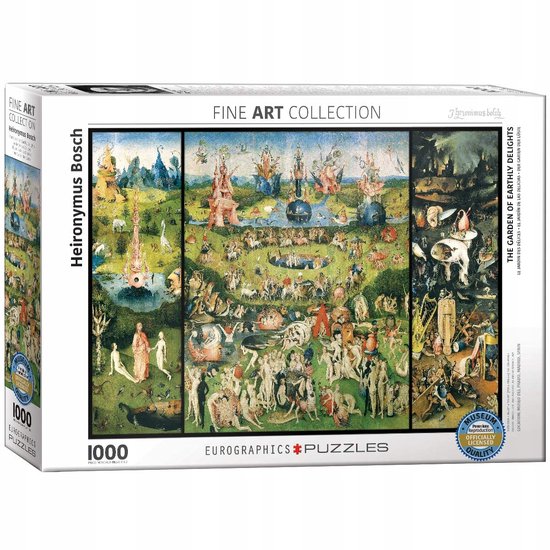 Eurographics - De Tuin der Lusten - Hieronymus Bosch - 1000 stukjes 68×48cm (b×h) - Fine Art Legpuzzel