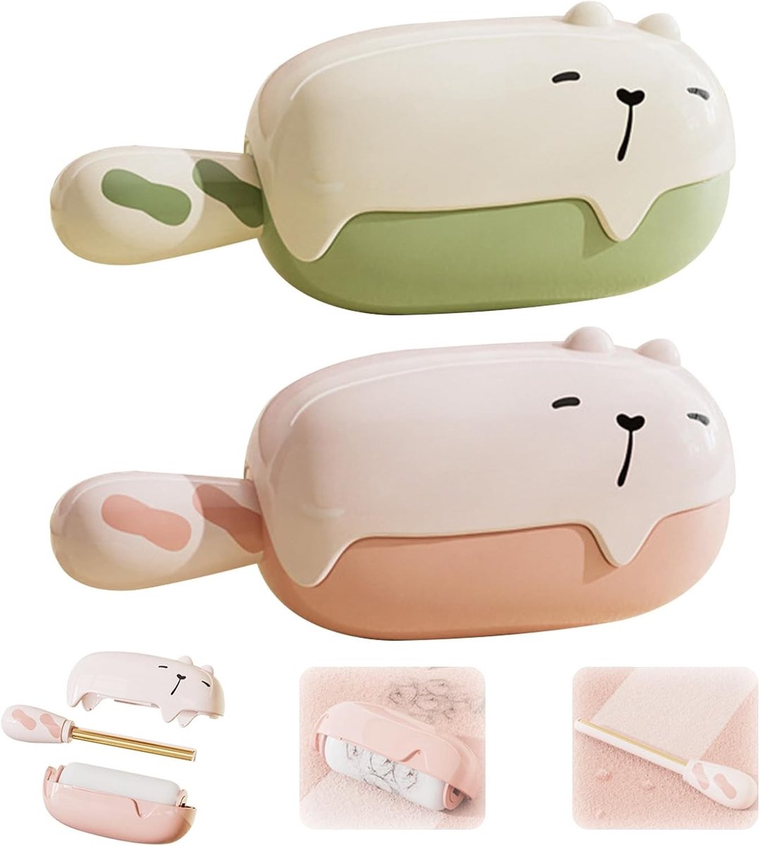 Mini Dierenhaar Roller Set - Herbruikbare en Wasbare Haarverwijderaar voor Kleding, Honden en Katten, Draagbare 2-in-1 Oplossing voor Effectieve Haarverwijdering